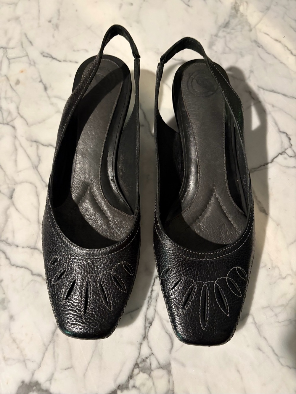 Nurture Sage Black Leather Slings